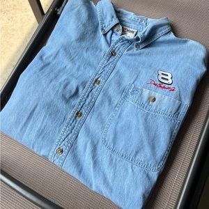 Chase Authentics 90s Nascar Vintage Dale Earnhardt Jr. Denium Button Down